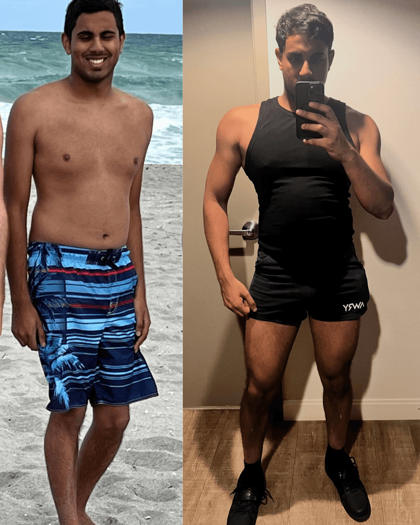 Client Ananth body transformation progress photos