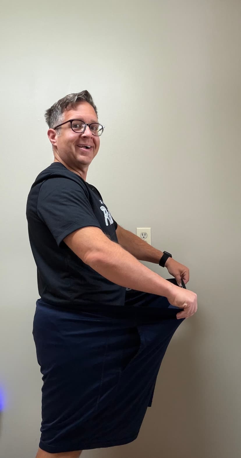 Father Sparling 200 pound weight loss transformation side view